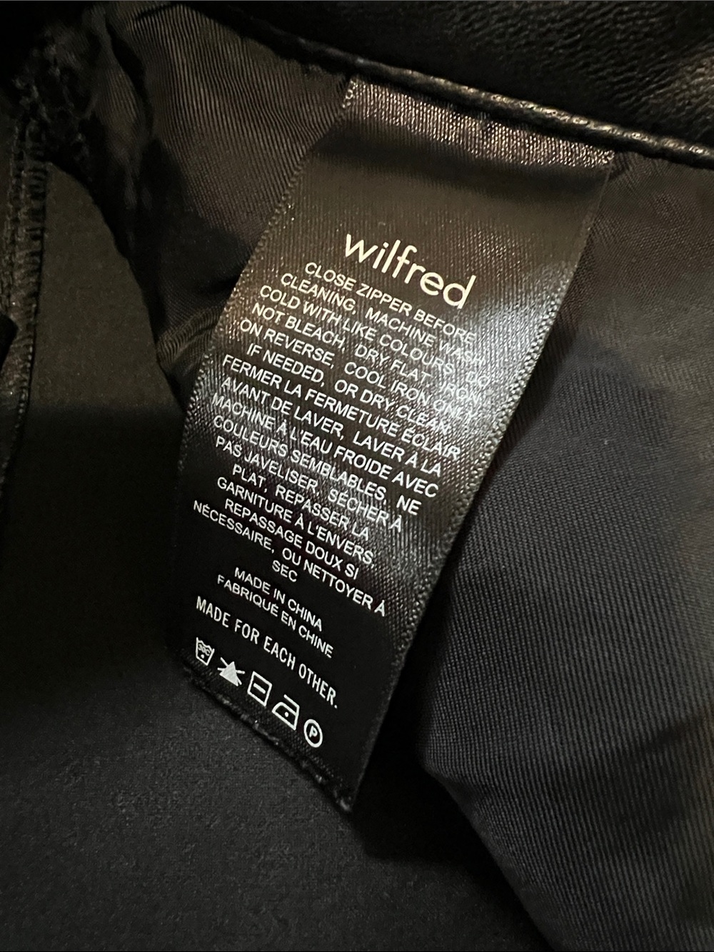 Wilfred Black Straight-Leg Faux Leather Pants - Picture 9 of 13